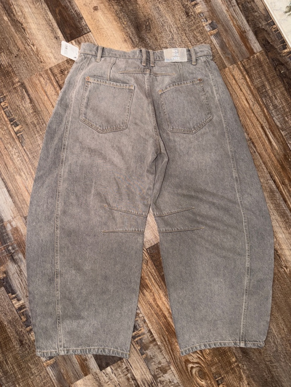 We The Free Washed Gray Cropped Wide-Leg Jeans - Picture 3 of 6